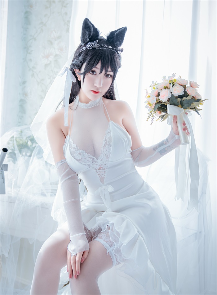 人气动漫Coser@猫九酱sakura 碧蓝誓约 婚沙COS [95P/170MB] 网红写真-第1张