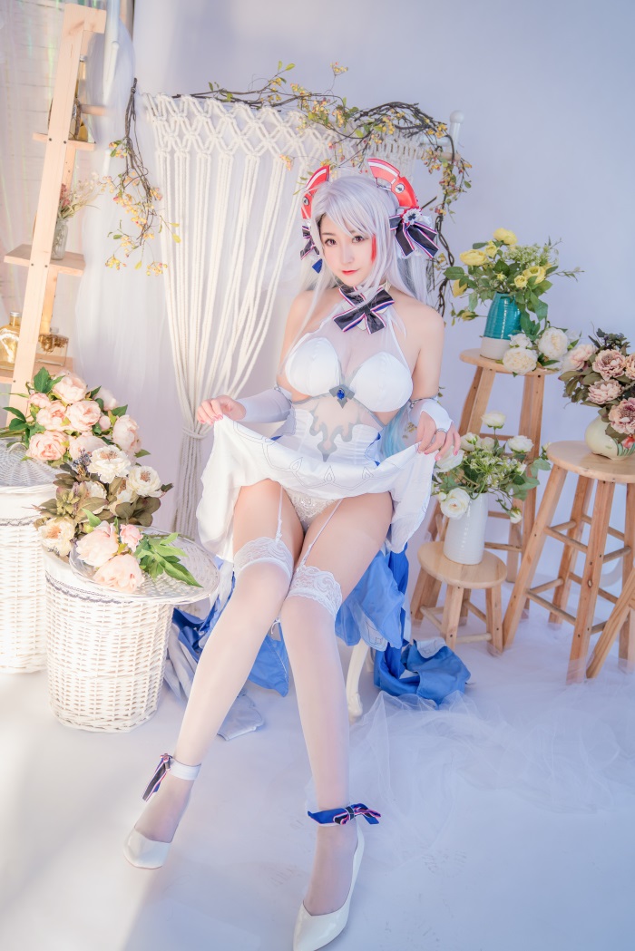 人气动漫Coser@猫九酱sakura 碧蓝誓约 婚沙COS [95P/170MB] 网红写真-第3张