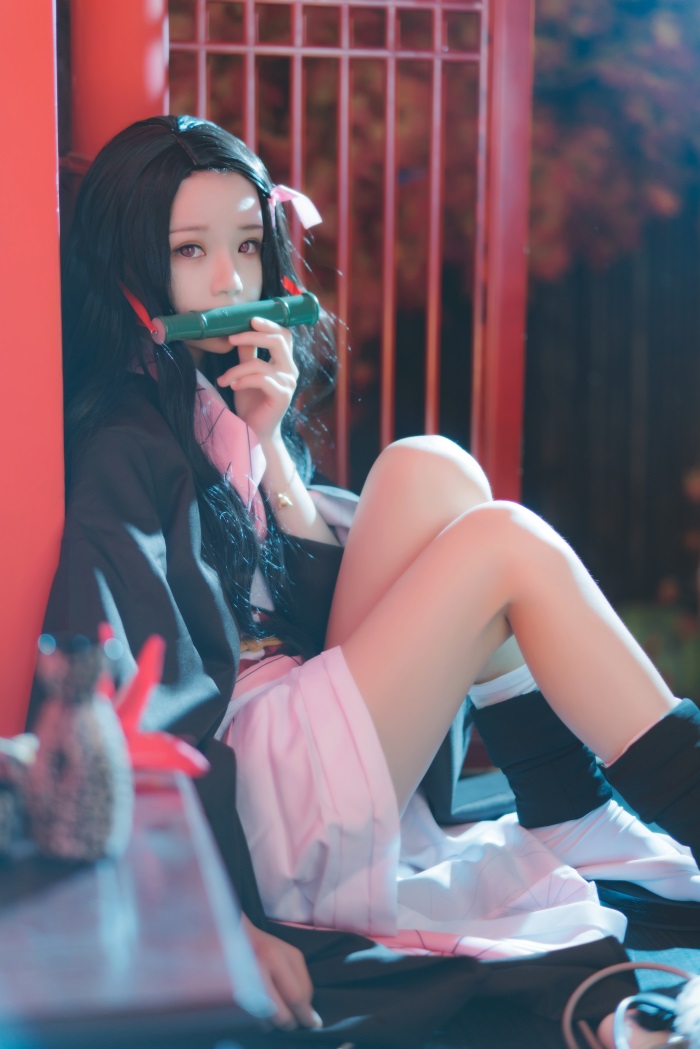 人气动漫Coser@桜桃喵 - 灶门祢豆子 [21P/528MB] 网红写真-第1张