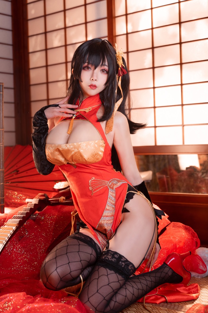 知名动漫Coser@rioko凉凉子 大凤旗袍 [20P/430MB] 网红写真-第4张