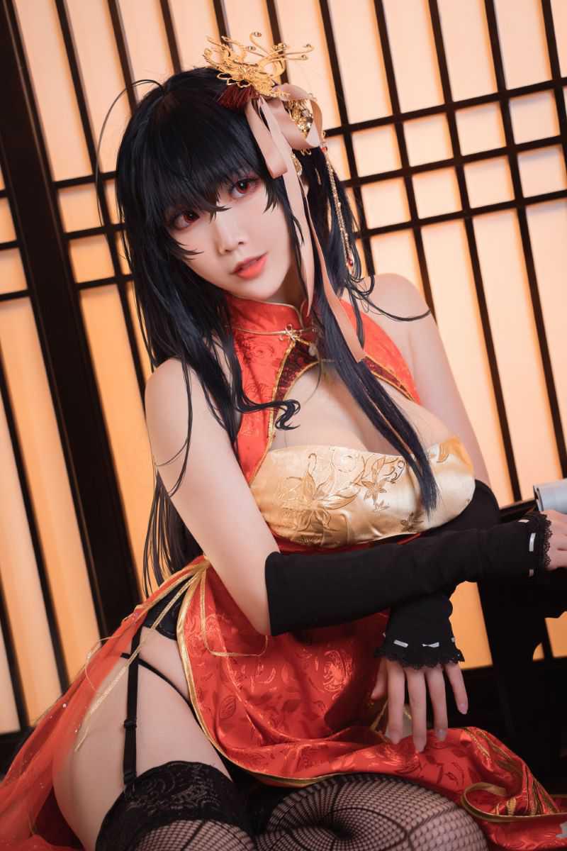 网红Coser@面饼仙儿 大凤旗袍 [30P/383MB] 网红写真-第1张