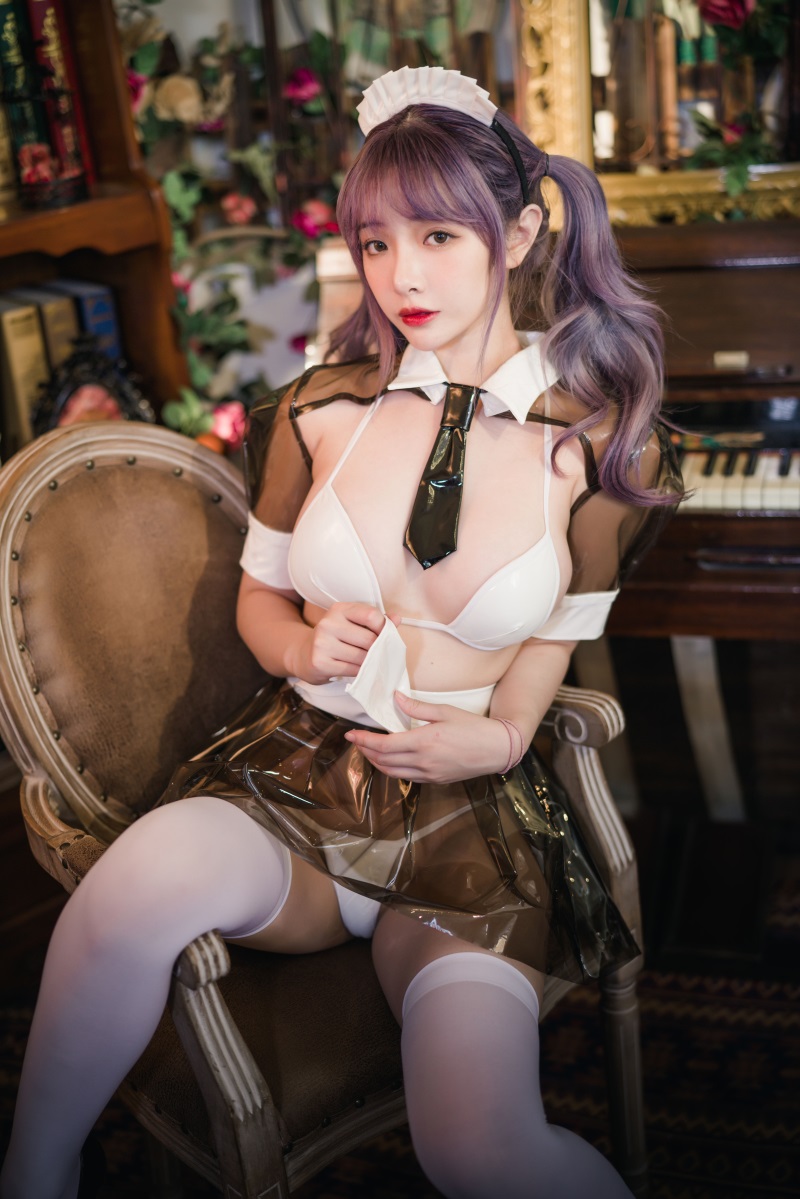 网红Coser@雯妹不讲道理 透明皮衣女仆 [18P/346MB] 网红写真-第3张