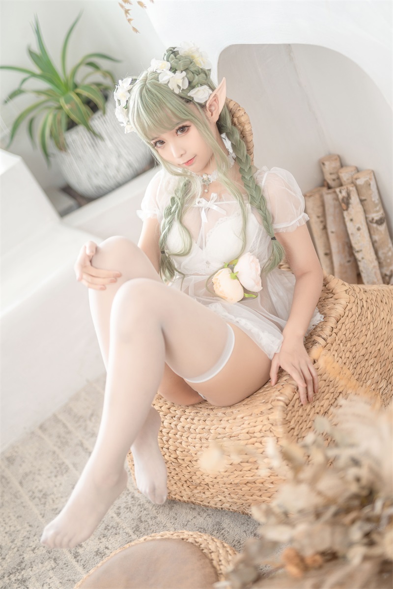 网红Coser@蠢沫沫《尖耳国度》绿精灵 [40P/547MB] 网红写真-第4张