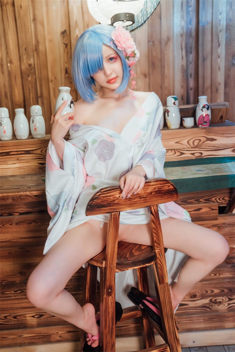 网紅Coser@018.晕崽Zz – 和服蕾姆 [46P-629MB] 网红写真-第2张