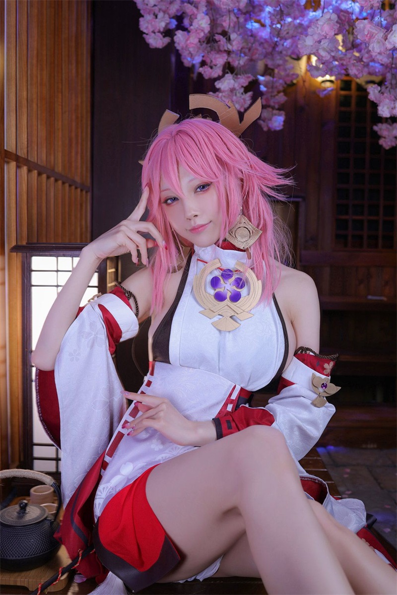 网紅Coser@水淼aqua 八重神子 [52P/136MB] 网红写真-第3张