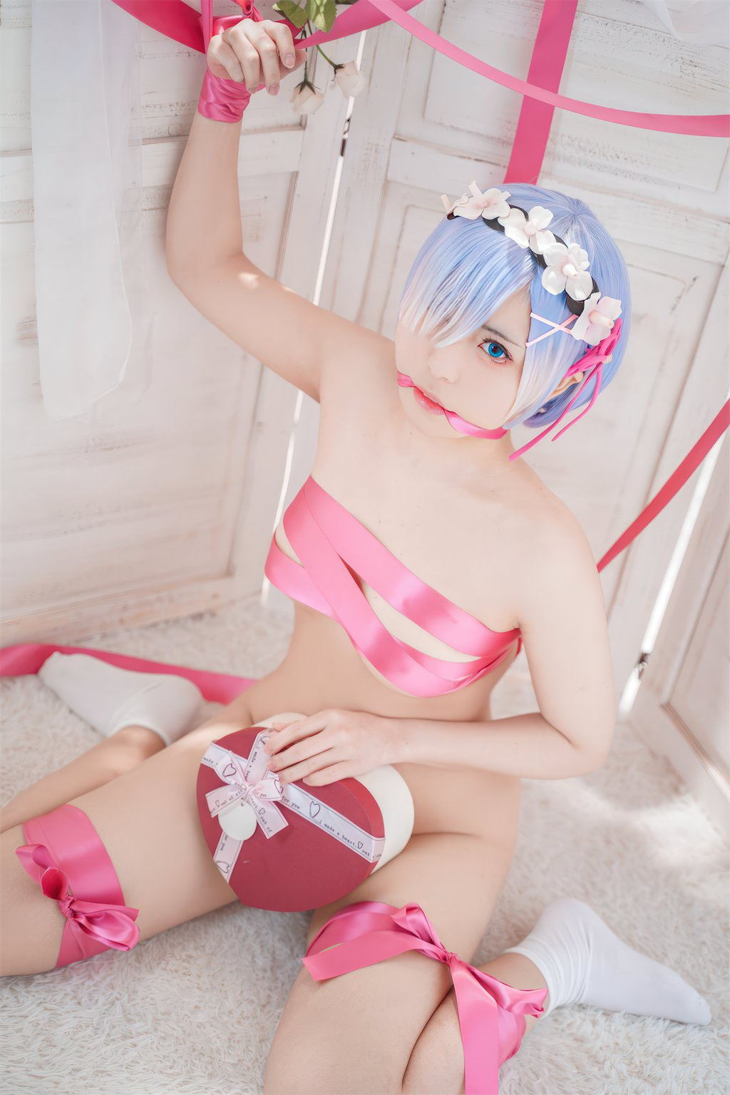 网紅Coser@虎森森 蕾姆丝带 [46P/674MB] 网红写真-第3张