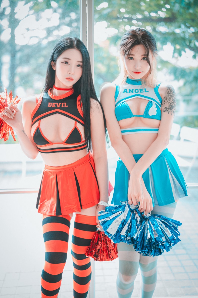 韩国摄影[DJAWA] NO.026 Bomi x Taeri – Devil 666 & Angel 777 [81P/1.38GB] 其它写真-第2张